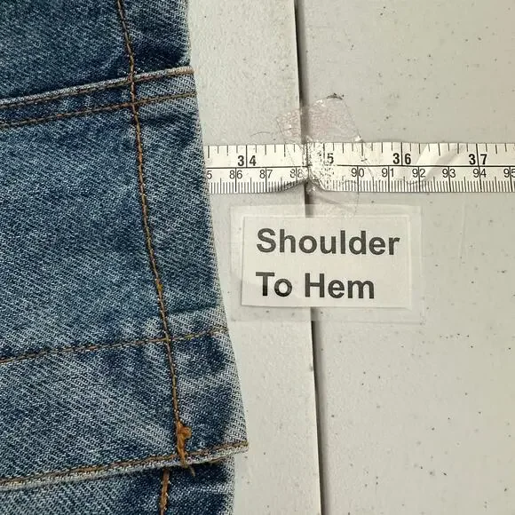 Bongo Gene Montesano Womens‎ Y2K Denim Mini Dress Size 5 Festival Grunge Retro - Picture 6 of 7